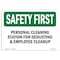 Signmission OSHA, 7" Height, Rigid Plastic, 10" x 7", Landscape, Personal Cleaning Station For Dedusting OS-SF-P-710-L-10688 - alternate 1